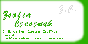 zsofia czesznak business card